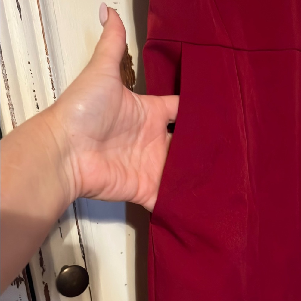 o.p.t Red Strapless Sheath Dress for a Night Out - Picture 10 of 12